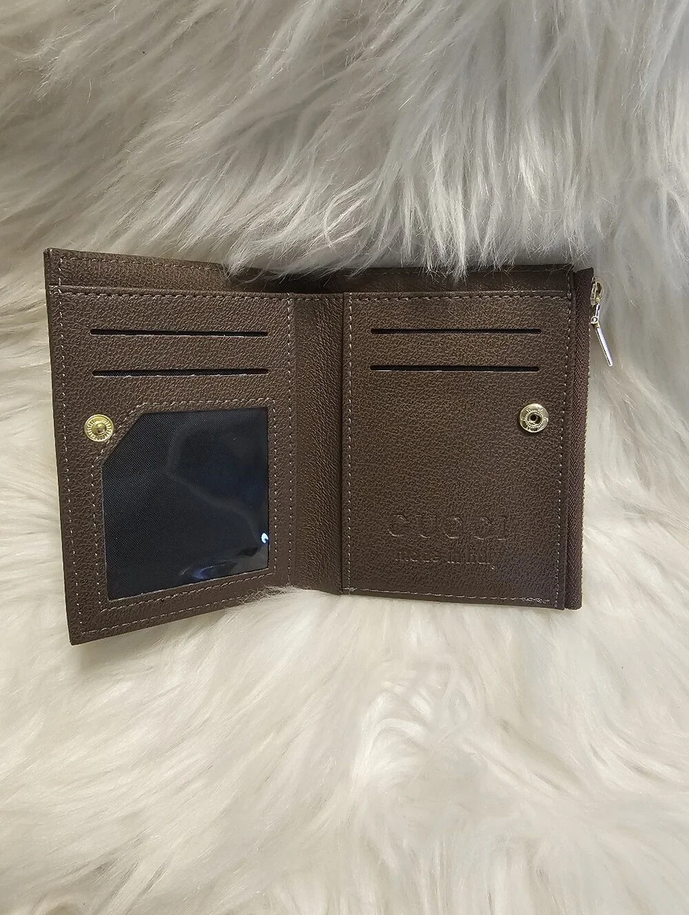 Slim Short Wallet With Zip Coin And Card Holder